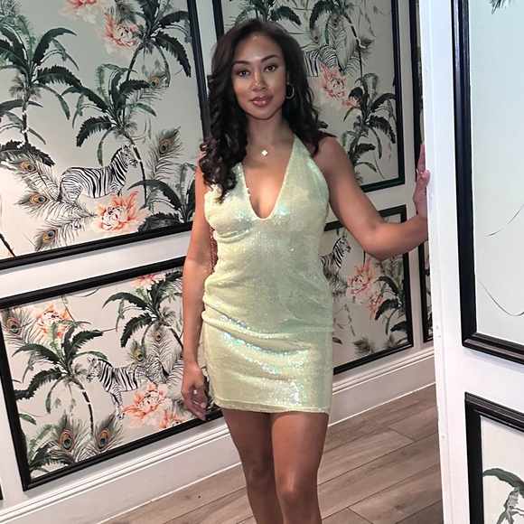 Green oh Polly dress worn once - Picture 3 of 3